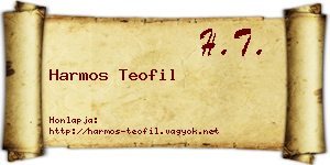 Harmos Teofil névjegykártya